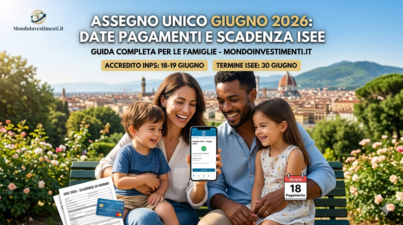 Assegno Unico Giugno 2026: Date Ufficiali Pagamenti INPS e Scadenza ISEE