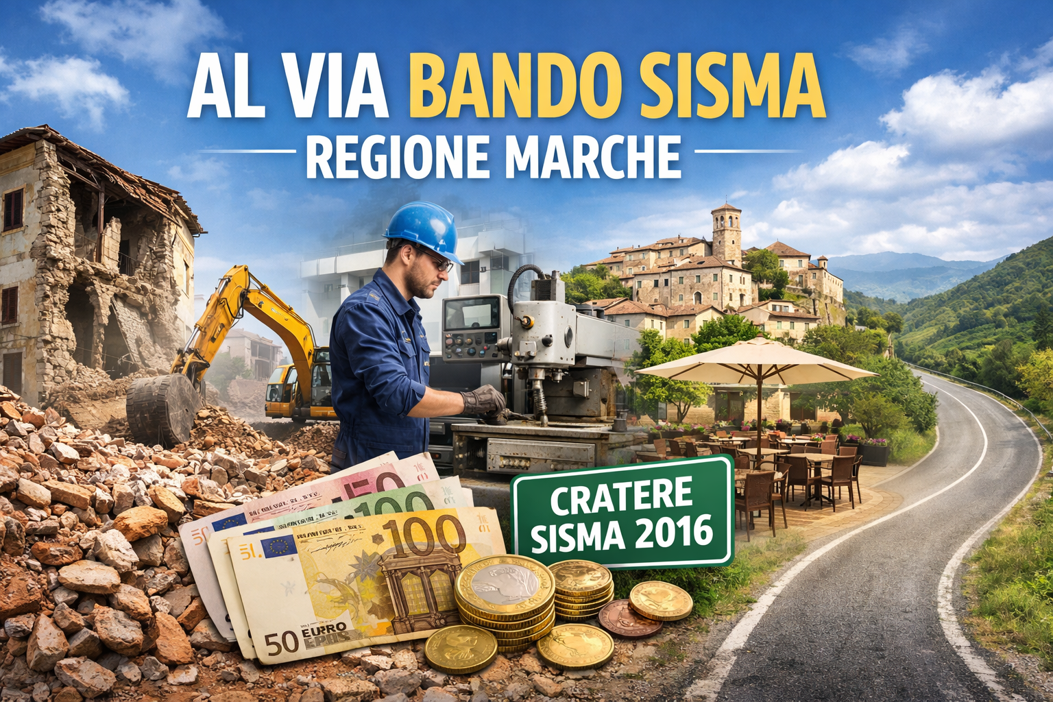 Ricostruzione Marche: Al via il Bando Sisma da oltre 5,4 Milioni per le Imprese